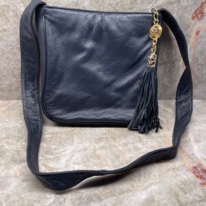 Paris Leather Handbag Blue